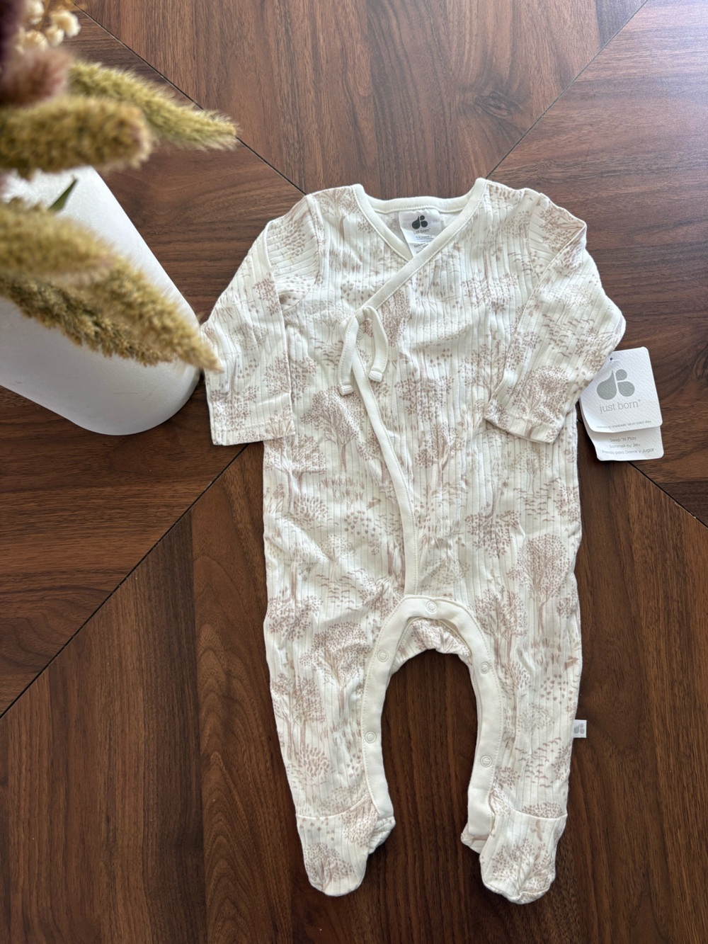 Just Born Newborn Wrap Footed Romper